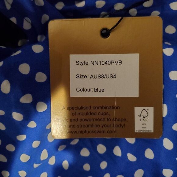 Nip Tuck Swim Sz 10 One Piece V Neck Wire Swimsuit - Picture 6 of 7